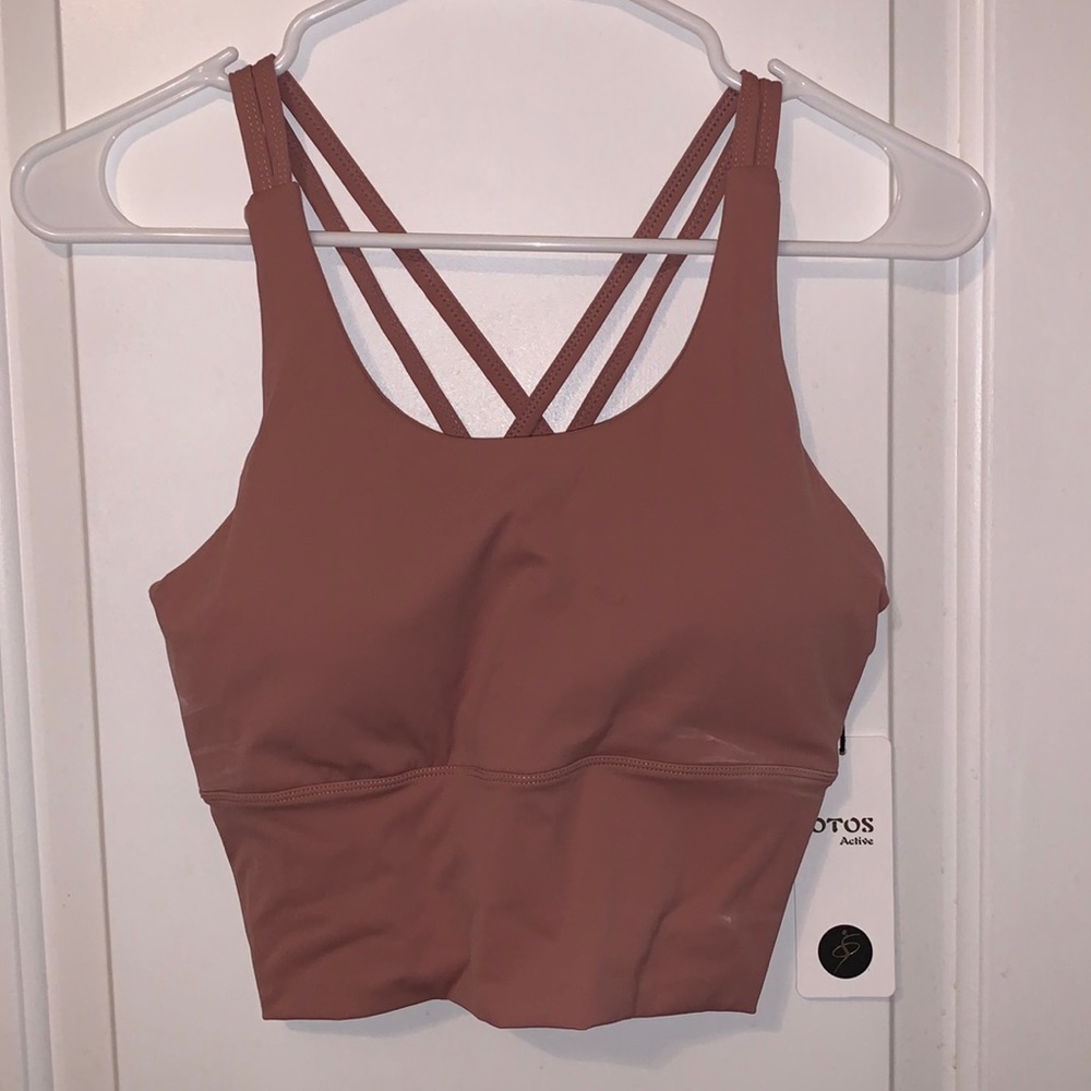 Maroon athletic sports bra top